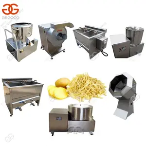 Industrial Stainless Steel Semi Automatic Potato Chips Maker Production Line Potato Sticks French Fries Making Machine