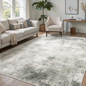 พรมปูพื้นลายนามธรรมทันสมัย ขนาด 8x10 ฟุต ซักได้ ไม่ลื่น นุ่ม สำหรับห้องนั่งเล่น ห้องนอนขนาดใหญ่ ตกแต่งบ้าน <span class=keywords><strong>สี</strong></span><span class=keywords><strong>เทา</strong></span>อม<span class=keywords><strong>เทา</strong></span> - Product Image 1