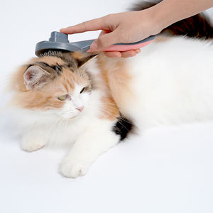 Fabricante, venta al por mayor, acero inoxidable, ABS, depilación con un clic, peine para perros y gatos con cuentas redondas - Product Image 4