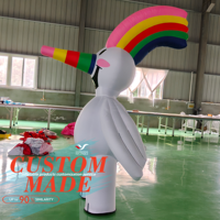 Nez gonflable arc-en-ciel avec ventilateur intégré pour la publicité, les décorations événementielles et les poupées marchantes de dessins animés pour fêtes