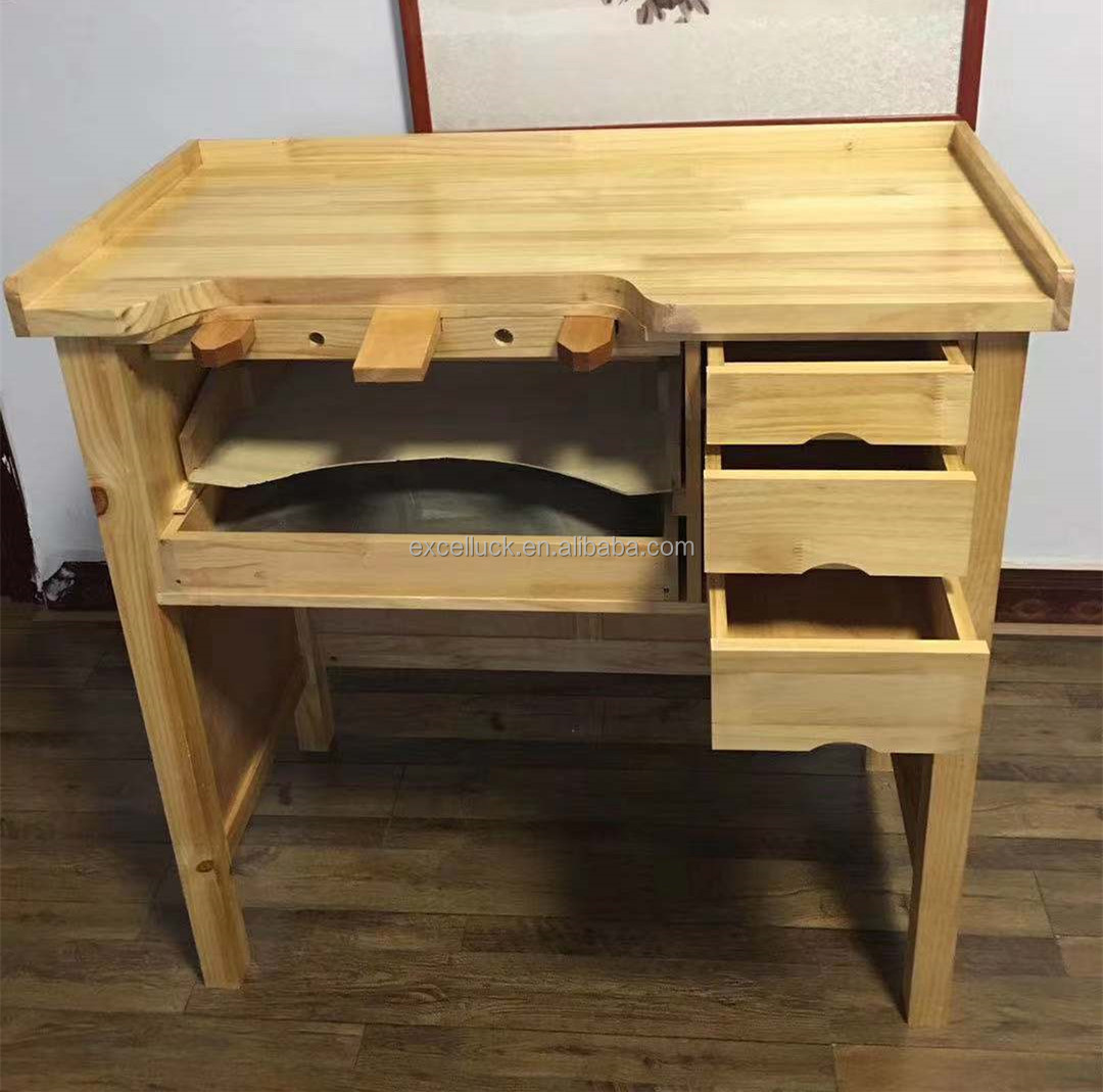 112x62x75cm儿童小型家庭学习学校diy手工硬木山毛榉橡胶木木制工作台