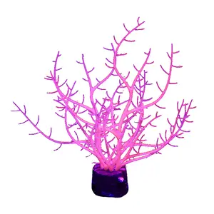 Wholesale of new colored silicone simulated fluorescent coral aquarium supplies fish tank decorations factory