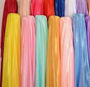 Wholesale Recycled 100% Polyester Silk White Viscose Rayon Satin Fabric For Curtain