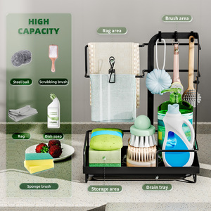 Kitchen <strong>Storage</strong> Rack Organizer with Sink Dishcloth Hanger and <strong>Towel</strong> Stand Counter Top <strong>Storage</strong> <strong>Unit</strong> - Product Image 2