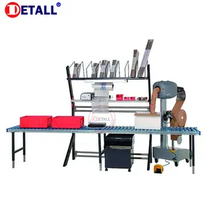 large shipping tables workbench packaging table esd modular packing table with paper cutter for workshop/warehouse/factory