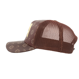 TcapChina Gorra Trucker de Cuero Personalizada de 5 Paneles, Gorra Deportiva de Malla - Product Image 4