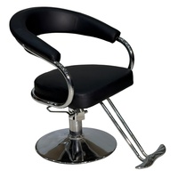 Chaise de barbier anti-vibration pour salon de coiffure, base épaissie, structure stable, pivotement à 360°, hauteur réglable hydrauliquement, inclinable