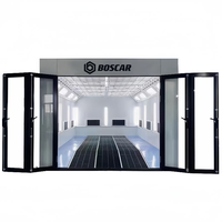 Cabine de peinture automobile de luxe 8m x 5.4m, chauffage électrique/diesel/gaz, brûleur diesel, éclairage LED, filtre haute efficacité