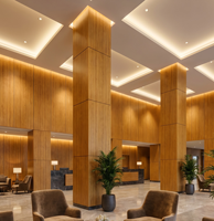 Échantillon Gratuit - Panneau Aluminium Composite Effet Bois pour Façade de Bâtiment Commercial, Épaisseur 3mm, 4mm, 5mm