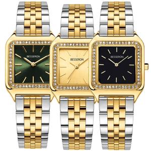 Montre classique pour femme 26*30mm, boîtier en acier inoxydable 316L, style hip-hop, mouvement quartz japonais Miyota, étanche, logo personnalisable - Product Image 1