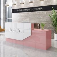 Table et chaises de bureau durables Bureau d'accueil avec pierre moderne pour magasin détail Hôtel Bar Utilisation commerciale