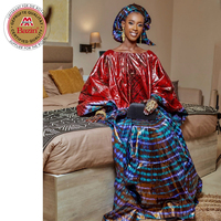 Vente en gros OEM/ODM – Robe de mariée africaine Dashiki Bazin Riche Boubou de première qualité, sans décoloration après lavage, pour femmes africaines