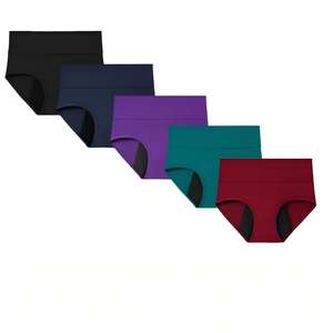 Ropa Interior de Bambú OEKO de 5 Colores, Sólida, para Uso Diario, Cintura Alta, 4 Capas, Reutilizable, a Prueba de Fugas, Sin Necesidad de Toallas, Absorción Moderada - Product Image 6