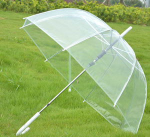 23 pulgadas de cuerpo completo PVC POE claro transparente a prueba de viento paraguas Marco de fibra de vidrio adultos <span class=keywords><strong>Golf</strong></span> viaje colgante ocasiones de boda - Product Image 5