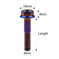 Baut Hex Kepala Titanium Seng Berlapis Biru dengan Ulir Standar Metrik 40mm untuk Otomotif
