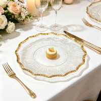 Assiettes en plastique résistantes, transparentes, en plastique rigide, pour mariage, anniversaire, banquet, restauration, service de nourriture
