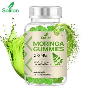 Fabricante Chino Vende al por Mayor Gomitas de Extracto de Hoja de Moringa Azucaradas Personalizadas, Suplementos de Gomitas Super Greens para Europa - Product Image 1