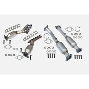 Juego de 4 piezas de colector de escape con catalizador de ajuste directo para Infiniti QX56 Base 5.6L 2004-2010, reparación atornillable - Product Image 1