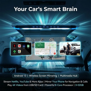 10.1inch Universal Car Roof Ceiling Monitor Multimedia Video Player for SUV Truck Van Entertainment System <b>With</b> <b>HDMI</b> <b>USB</b> Input - Product Image 6