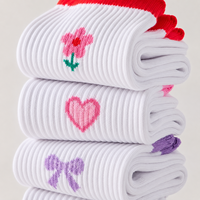 Chaussettes de Pilates antidérapantes personnalisées avec bord festonné, motif jacquard et tractions en silicone pour le yoga