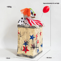 Nouvelle Décoration d'Halloween Clown Électrique à Induction, Accessoire de Bouffon Effrayant pour Parc à Thème, Maison Hantée, Scène de Fête