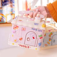 Tirelire de maison mignonne, avec autocollant 3d tirelire Kawaii pour enfants adultes grande taille boîte d'épargne pour pièces de monnaie billets de banque cadeau d'anniversaire/