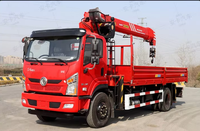 Camion grue monté Dongfeng 4x2, grue télescopique de 8 tonnes pour levage de charges