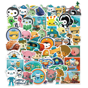 ZY2647S 50 autocollants décoratifs en vinyle sur le thème des Octonauts pour adolescents, ordinateurs portables, skateboards, bagages, guitares, albums de scrapbooking - Product Image 1