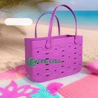 Sac fourre-tout de plage en silicone Eva pour femmes sac à main fourre-tout en caoutchouc imperméable en mousse EVA sac fourre-tout de plage en mousse EVA avec logo personnalisé