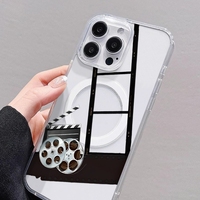Funda para Teléfono Móvil con Diseño de Proyector de Películas Retro para iPhone 16 Plus 15 17 Pro Max 14 13, Carcasa Magnética Inalámbrica