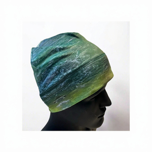 Gorro Unisex al por Mayor con Estampado por Sublimación, Degradado Verde Azul, Gorro Casual para Exteriores, 56-58CM, Material de Poliéster - Product Image 3