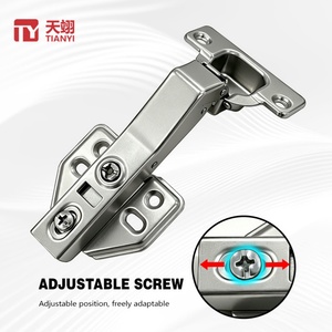 TIANYI Wholesale Furniture Hardware 45° Cold Rolled Steel <b>Cabinet</b> Hinge Soft Close Hydraulic <b>Corner</b> Hinge for Cupboard Closet - Product Image 2