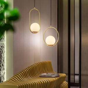 Modern Gold Pendant <b>Light</b> Glass Shade Led Chandelier For Dining Room And Bedroom With <b>Remote</b> <b>Control</b> Dimmer Feature - Product Image 4
