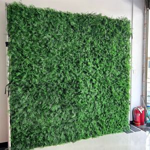 Décoration murale florale artificielle pour centre de table de mariage, toile de fond en herbe verte avec fleurs et verdure - Product Image 5