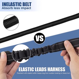 Ceinture de sécurité pour <span class=keywords><strong>chien</strong></span> réglable, laisse 2 en 1 avec attache de barre de verrouillage, ceinture de sécurité pour siège de <span class=keywords><strong>voiture</strong></span> pour <span class=keywords><strong>chien</strong></span> avec amortisseur élastique en nylon - Product Image 6