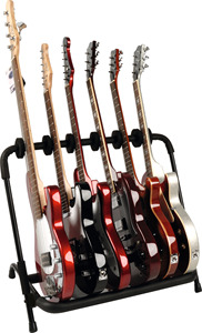 QUIK LOK - GS/350, Soporte de guitarra múltiple, Discos ajustables, Material de soporte suave, Acero de alta resistencia, 49x75 Cm, 2,6Kg, Negro - Product Image 3