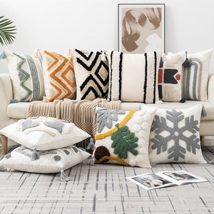 Stile nordico moderno in bohémien <span class=keywords><strong>cuscino</strong></span> quadrato Vintage marocchino <span class=keywords><strong>etnico</strong></span> nappa divano <span class=keywords><strong>cuscino</strong></span> per soggiorno geometrico - Product Image 1