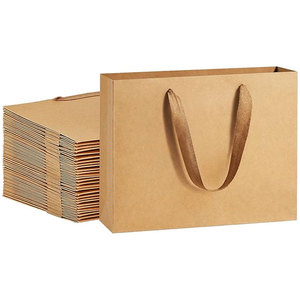 Bolsas de papel de regalo de lujo con logo personalizado impreso, bolsas de papel kraft para joyería, compras, ropa y zapatos. - Product Image 1