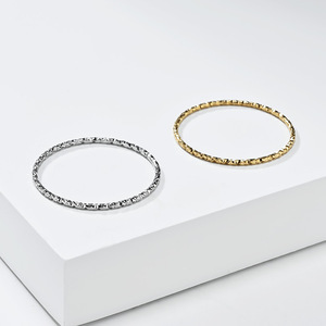 Minimalist, niche, <b>plain</b> band, 1mm titanium steel ferrule <b>ring</b>, fashionable for commuting and everyday wear, simple yet luxuriou - Product Image 1