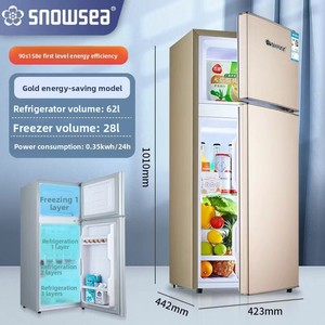 स्नोसी रेफ्रिजरेटर छोटे घर की बड़ी क्षमता डबल डोर डोर्मिटल रेंटल रूम एकल फ्रीजर जमे हुए ग्रेड - Product Image 2
