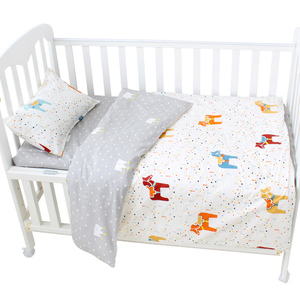 100% coton nouveau-né bébé filles garçons couverture <span class=keywords><strong>couette</strong></span> <span class=keywords><strong>housse</strong></span> <span class=keywords><strong>de</strong></span> coussin 3 pièces bébé lit bébé ensemble <span class=keywords><strong>de</strong></span> literie - Product Image 1