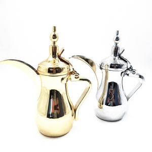 Kingze OEM 12oz 22oz 26oz Tetera de acero inoxidable premium a prueba de herrumbre Hervidor de café con acabado espejo Cafetera árabe Dallah - Product Image 3