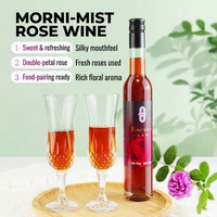 Vin Rosé en Gros 375ml 13%vol Doux Faible Teneur en Alcool Vin de Fruits Arôme Rose Élégant Vin de Fruits pour Femmes pour Fêtes et Bars