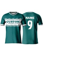 Maillot de football personnalisé, uniforme d'équipe, t-shirt de sport à séchage rapide, impression numérique, vêtements de football personnalisés, 100% polyester, manches courtes