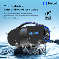 Enceinte portable Miccell SP46 400W pour fêtes, batterie externe 30000mAh, karaoké, étanche IPX5, basses puissantes pour l'extérieur