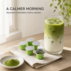 แคปซูลมัทฉะระดับพรีเมียมสำหรับเครื่องชงกาแฟเนสเพรสโซ ออร์แกนิคเพื่อสุขภาพ ชาเขียว ผลิตจำนวนมาก - Product Image 1