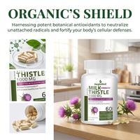 Aeglewell Herbs Chardon-Marie Premium : Capsules Détoxifiantes pour le Foie, Nettoyant Intestinal, Détoxifiant Corporel, Complément Alimentaire 1000mg