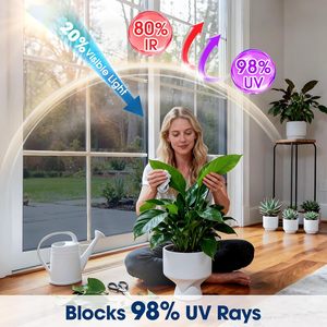 <span class=keywords><strong>Film</strong></span> de fenêtre unidirectionnel Coavas avec contrôle de la chaleur et protection UV Noir 17,5x78,7 pouces pour les portes de maison/bureau - Product Image 1