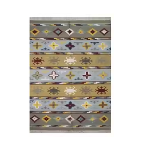 Alfombras Kilim de tejido plano duraderas, alfombras artesanales tejidas a mano de fibra Natural para el hogar y la Oficina, exportador líder de la India - Product Image 1