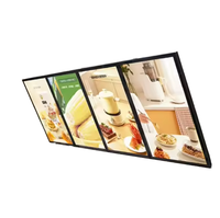 Pantalla LCD HD 4K WiFi de 55 Pulgadas para Montaje en Pared con Animación para Tiendas Minoristas y Restaurantes, Control Remoto de Metal Negro